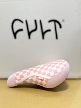 CULT X VANSシート SLIP-ON CHECKERBOARD / ピンク&ホワイト-ガムベース
