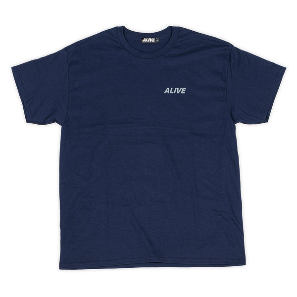 ALIVE INDUSTRY 22LOGO Tシャツ / ネイビー【XLサイズ】