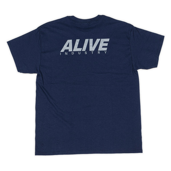 ALIVE INDUSTRY 22LOGO Tシャツ / ネイビー【XLサイズ】
