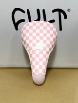 CULT X VANSシート SLIP-ON CHECKERBOARD / ピンク&ホワイト-ガムベース