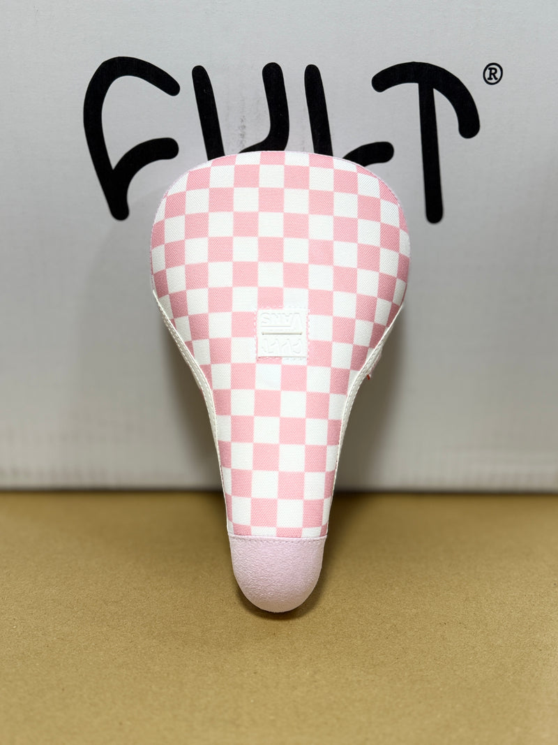 CULT X VANSシート SLIP-ON CHECKERBOARD / ピンク&ホワイト-ガムベース