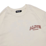 ALIVE INDUSTRY FTW Tシャツ / BEIGE-MAROON 【Lサイズ】