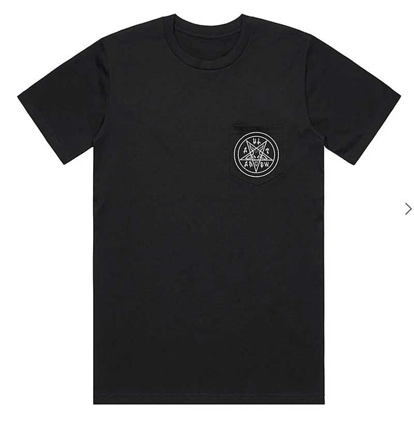 CULT PENTAGRAM POCKET TEE / ブラック【Lサイズ】