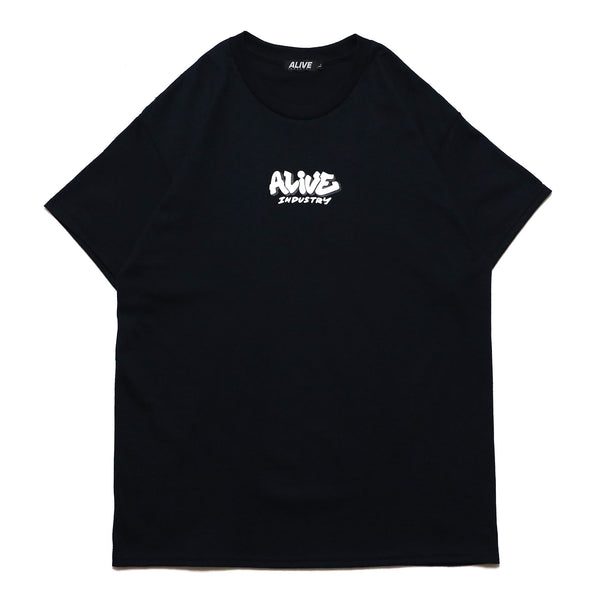 ALIVE INDUSTRY THROWUP Tシャツ / ブラック【Lサイズ】