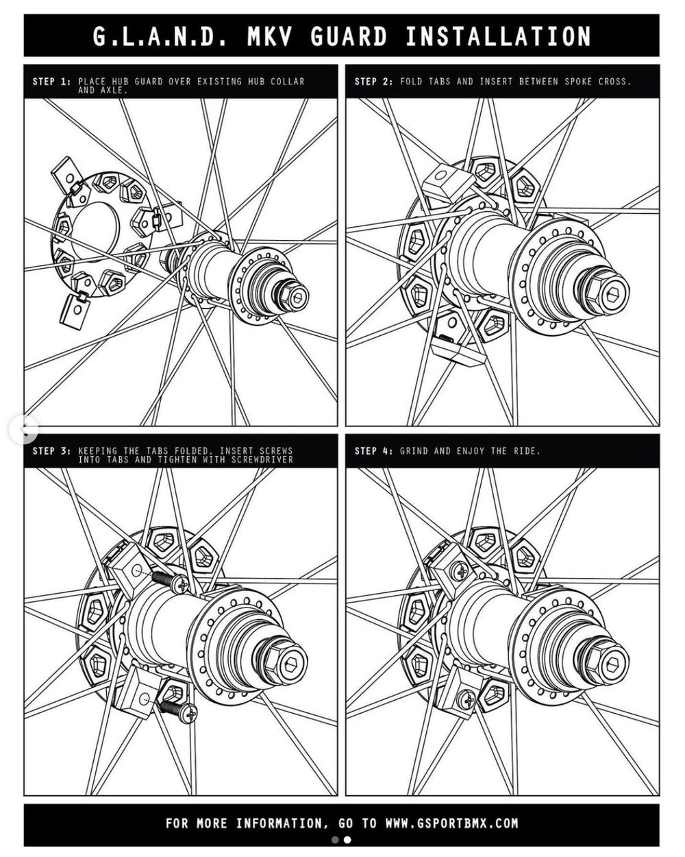 GSPORT G.L.A.N.D. MKVフロントハブガード / ブラック – BMXショップ