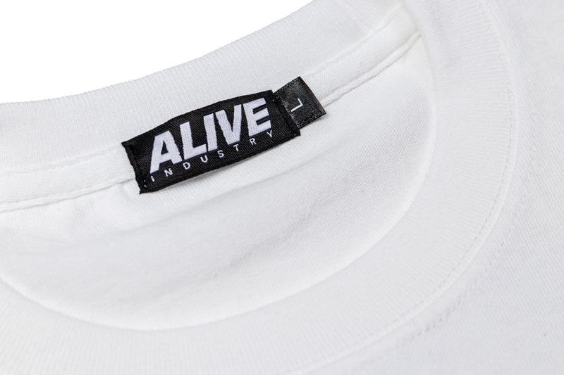 ALIVE INDUSTRY 22ロゴ Tシャツ / ホワイト【Lサイズ】